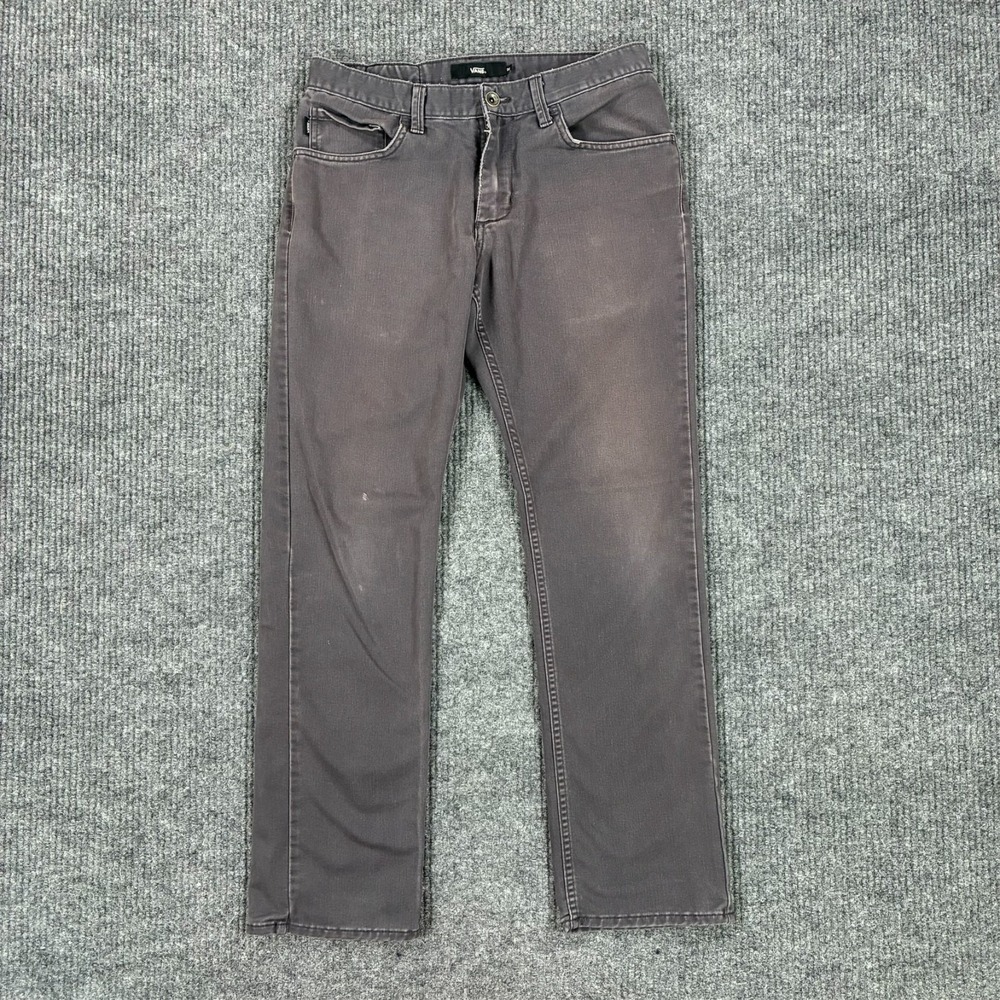 Vans Off The Wall Mens Gray Jeans Pants Size 30 Skate Streetwear Straight Fit